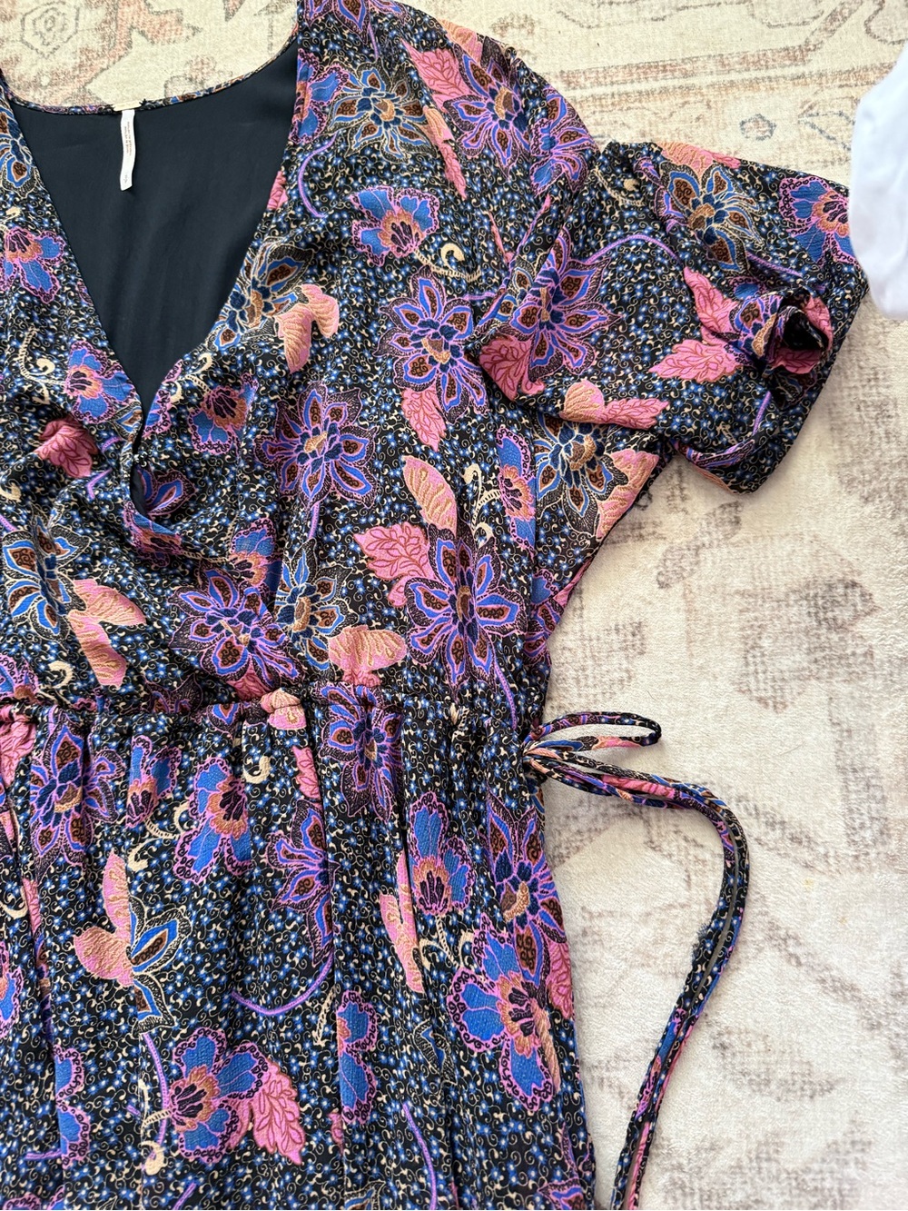 Free People Teegan Lined Dress Floral Boho Bohemian Country Fall Autumn S - Picture 7 of 11